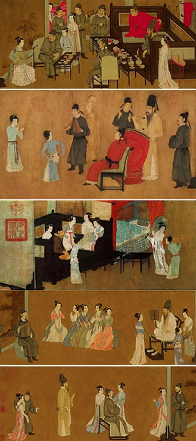 《韩熙载夜宴图》局部复制品